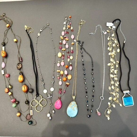 Lia Sophia Statement Beaded Pendant Necklace Bundle # - Picture 1 of 6